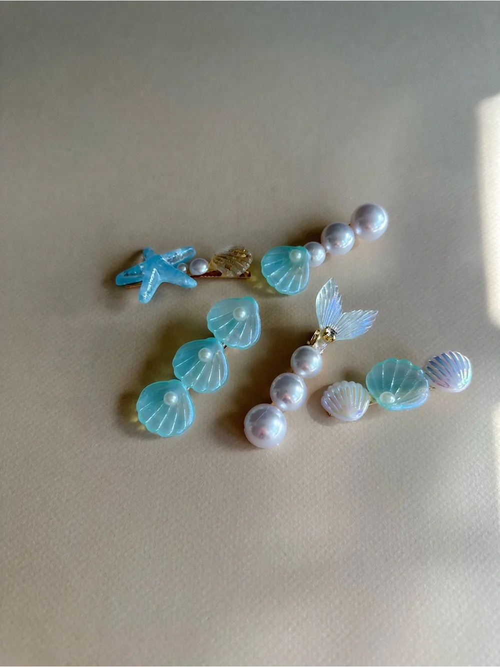 Seashell hair clips S1408